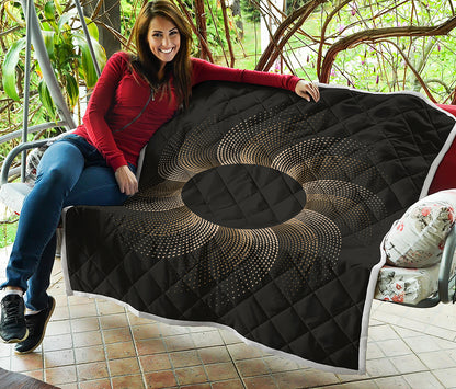 Halftone Dot Sun Print Quilt