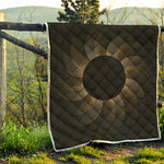 Halftone Dot Sun Print Quilt