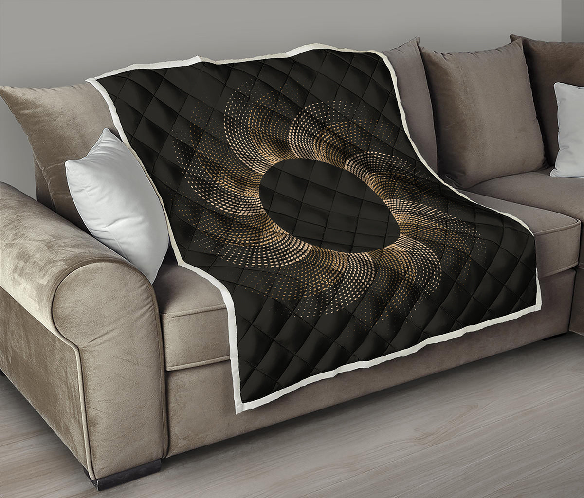 Halftone Dot Sun Print Quilt