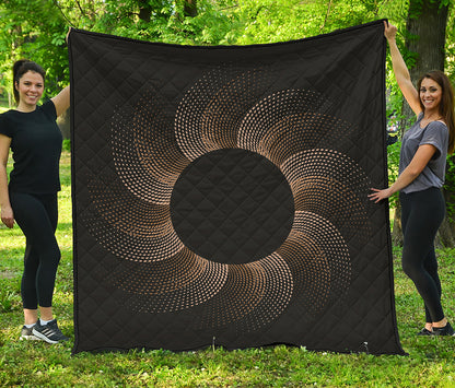 Halftone Dot Sun Print Quilt