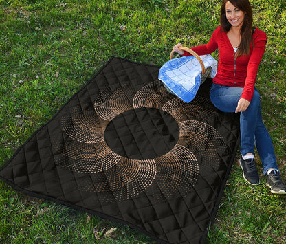 Halftone Dot Sun Print Quilt