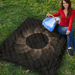 Halftone Dot Sun Print Quilt