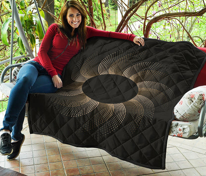 Halftone Dot Sun Print Quilt