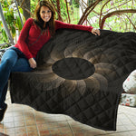 Halftone Dot Sun Print Quilt