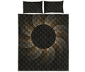 Halftone Dot Sun Print Quilt Bed Set