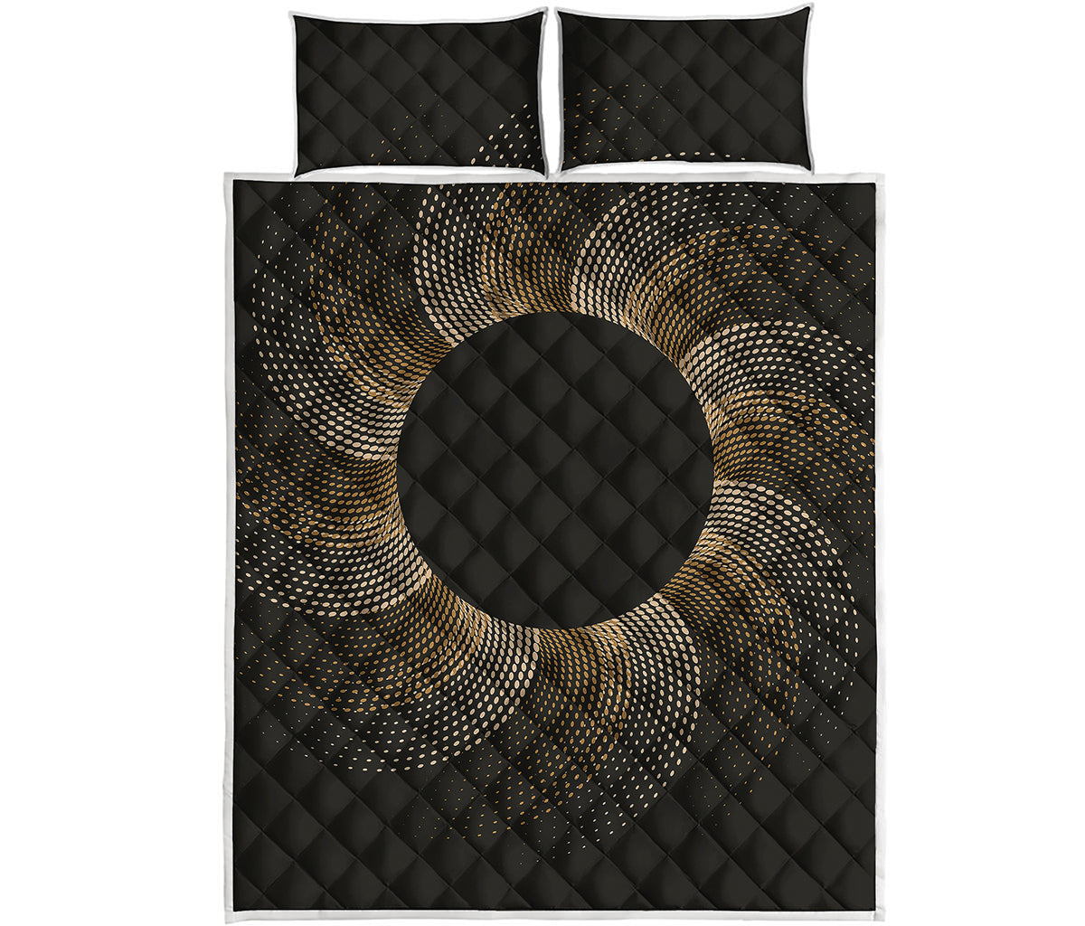 Halftone Dot Sun Print Quilt Bed Set