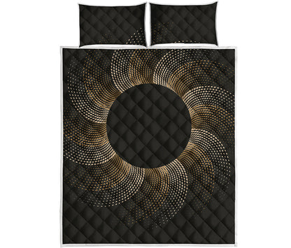 Halftone Dot Sun Print Quilt Bed Set