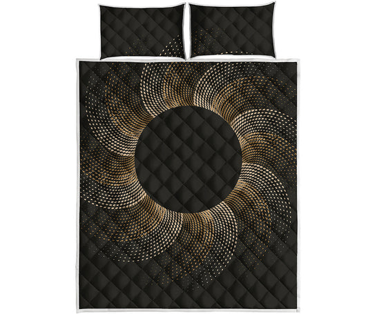 Halftone Dot Sun Print Quilt Bed Set