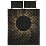 Halftone Dot Sun Print Quilt Bed Set