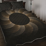 Halftone Dot Sun Print Quilt Bed Set