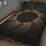 Halftone Dot Sun Print Quilt Bed Set