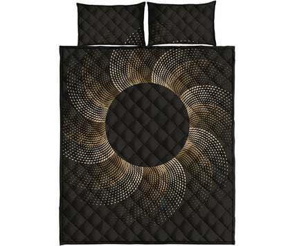 Halftone Dot Sun Print Quilt Bed Set