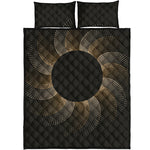 Halftone Dot Sun Print Quilt Bed Set