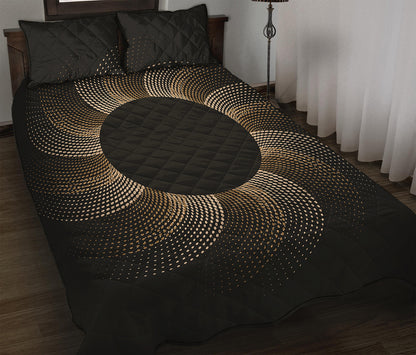 Halftone Dot Sun Print Quilt Bed Set