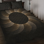 Halftone Dot Sun Print Quilt Bed Set
