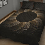 Halftone Dot Sun Print Quilt Bed Set