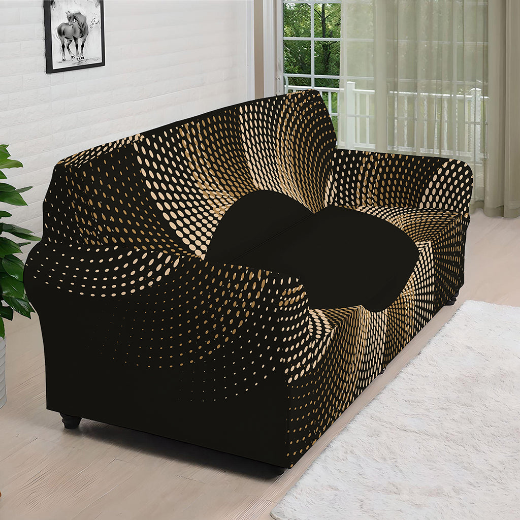 Halftone Dot Sun Print Sofa Cover