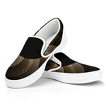Halftone Dot Sun Print White Slip On Shoes