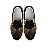 Halftone Dot Sun Print White Slip On Shoes