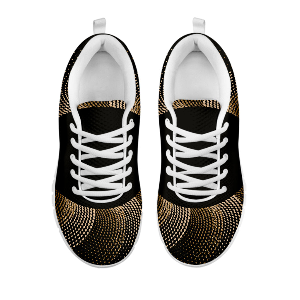 Halftone Dot Sun Print White Sneakers