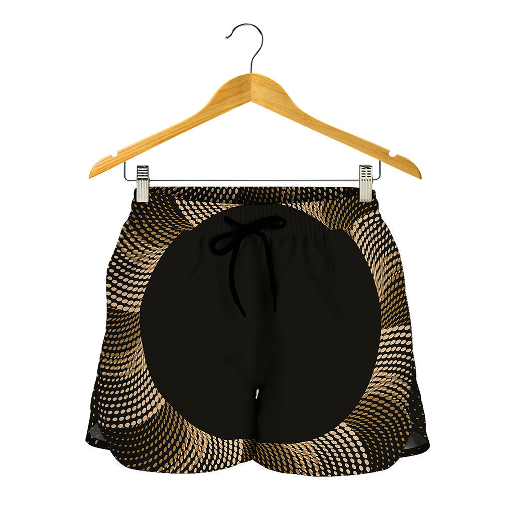 Halftone Dot Sun Print Women's Shorts