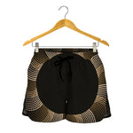 Halftone Dot Sun Print Women's Shorts