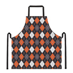 Halloween Argyle Pattern Print Apron