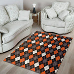 Halloween Argyle Pattern Print Area Rug