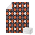 Halloween Argyle Pattern Print Blanket