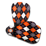 Halloween Argyle Pattern Print Boxing Gloves