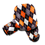 Halloween Argyle Pattern Print Boxing Gloves