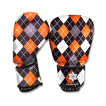 Halloween Argyle Pattern Print Boxing Gloves