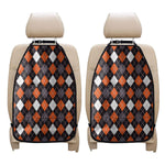 Halloween Argyle Pattern Print Car Seat Organizers