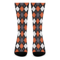 Halloween Argyle Pattern Print Crew Socks
