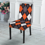 Halloween Argyle Pattern Print Dining Chair Slipcover