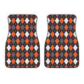 Halloween Argyle Pattern Print Front Car Floor Mats