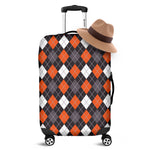 Halloween Argyle Pattern Print Luggage Cover