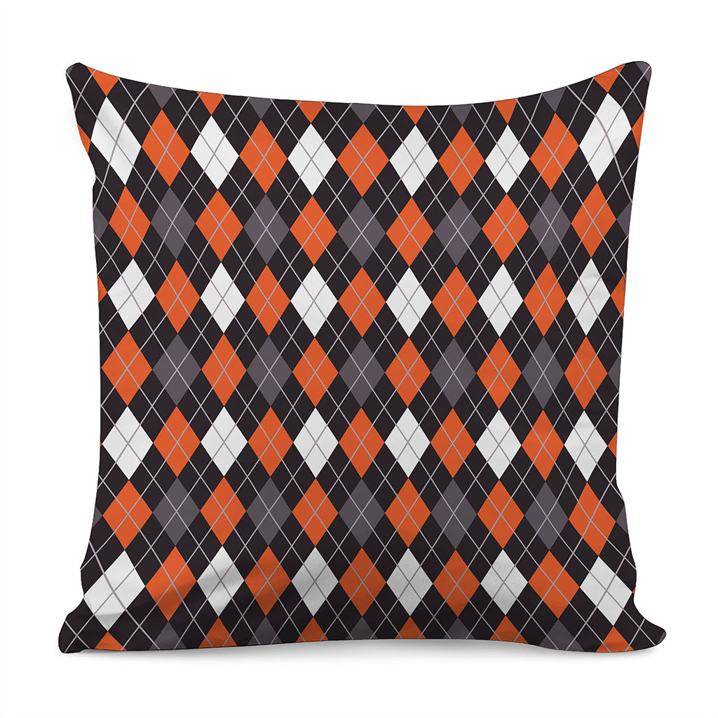 Halloween Argyle Pattern Print Pillow Cover