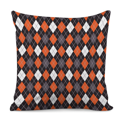 Halloween Argyle Pattern Print Pillow Cover
