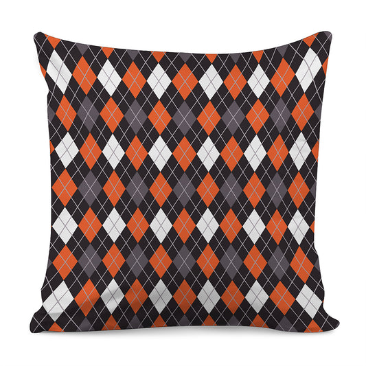 Halloween Argyle Pattern Print Pillow Cover