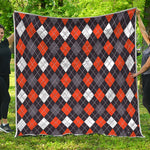 Halloween Argyle Pattern Print Quilt