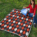 Halloween Argyle Pattern Print Quilt