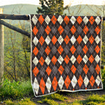 Halloween Argyle Pattern Print Quilt
