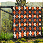 Halloween Argyle Pattern Print Quilt