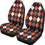 Halloween Argyle Pattern Print Universal Fit Car Seat Covers