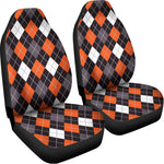 Halloween Argyle Pattern Print Universal Fit Car Seat Covers