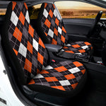 Halloween Argyle Pattern Print Universal Fit Car Seat Covers