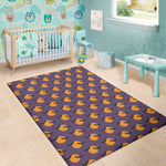 Halloween Bat And Moon Pattern Print Area Rug