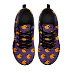 Halloween Bat And Moon Pattern Print Black Sneakers