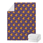 Halloween Bat And Moon Pattern Print Blanket